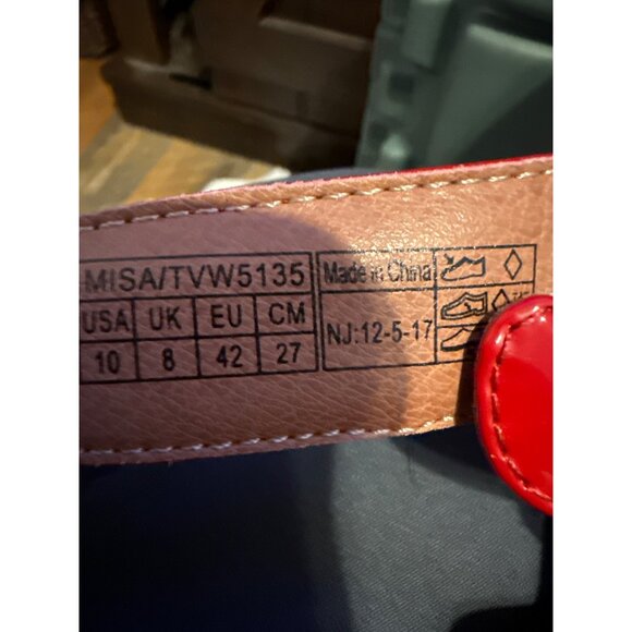 Vionic Misa Red Patent Leather Triple Strap Adjustable Slide Sandals Size 10 - Picture 9 of 11